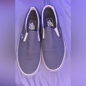 NWOT women’s gray vans slip ons